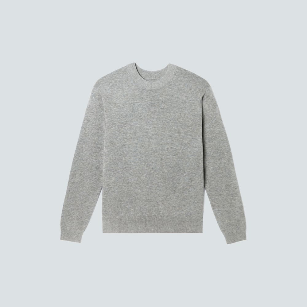 The Merino-Blend Crewneck Sweater | Heathered Grey - Image 2