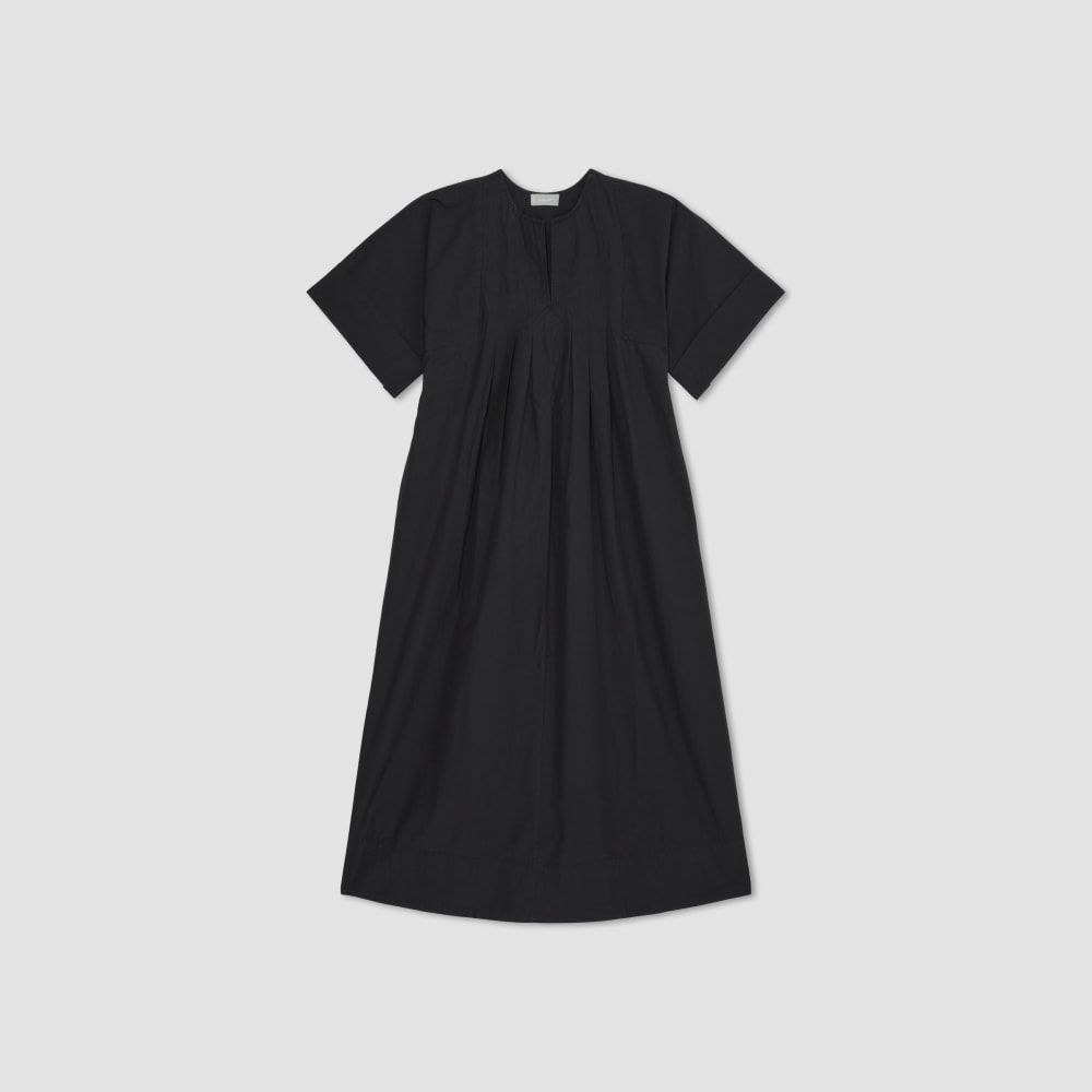 The Poplin Caftan Dress | Black - Image 2