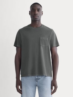 The Essential Organic Garment-Dyed Crew | Black