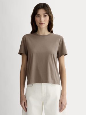 The Box-Cut Tee in Essential Cotton | Clay | No Pocket