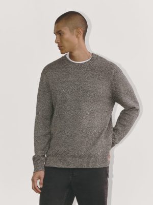 The Classic Sweater in Everyday Cotton | Canvas / Black Twist