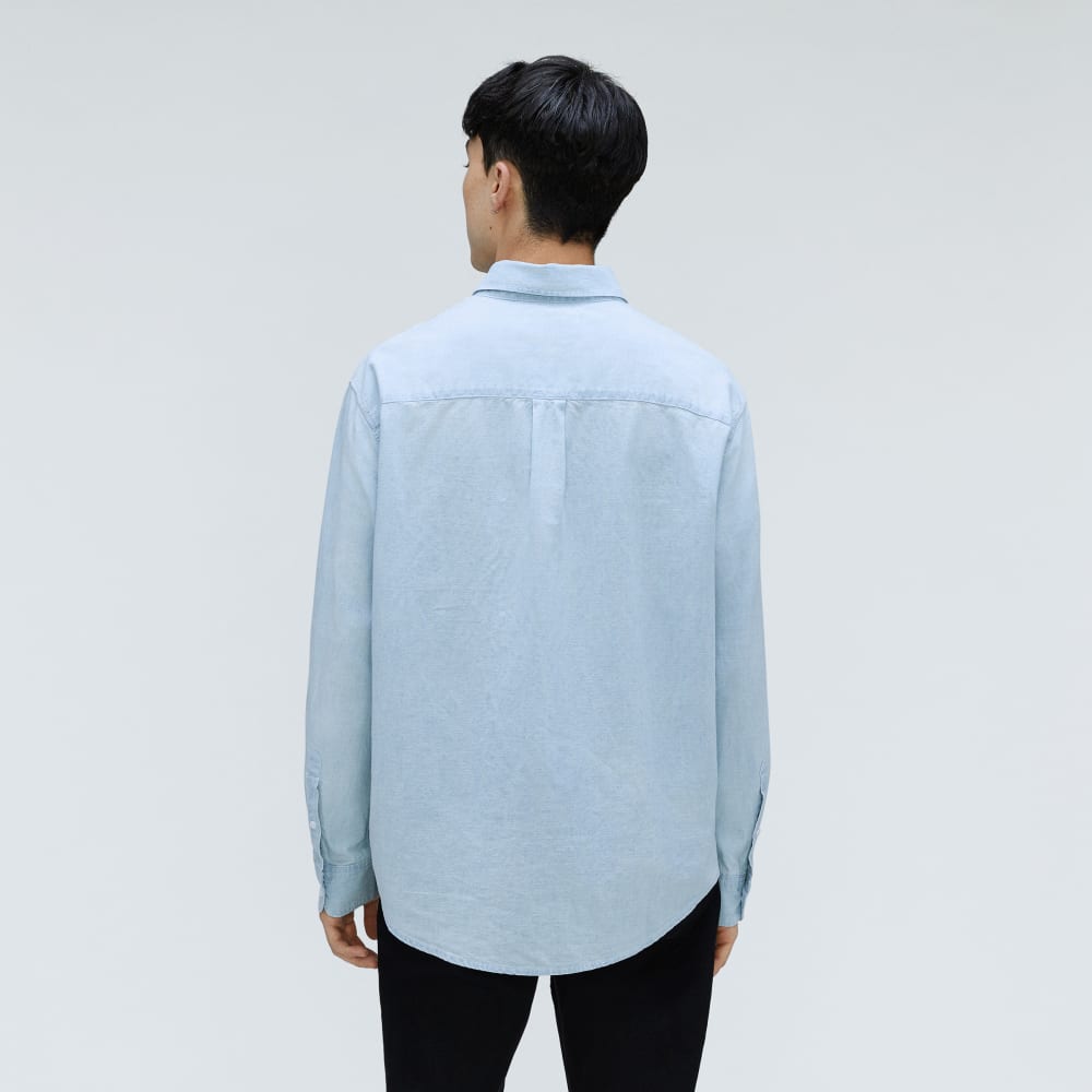 The Relaxed Organic Chambray Shirt | Icy Blue - Image 3