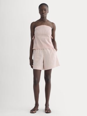 The Seersucker Pull-On Short | Soft Orange