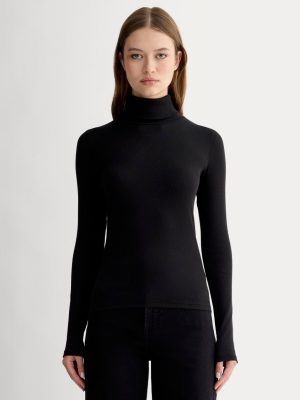 The Luxe Rib Turtleneck | Black
