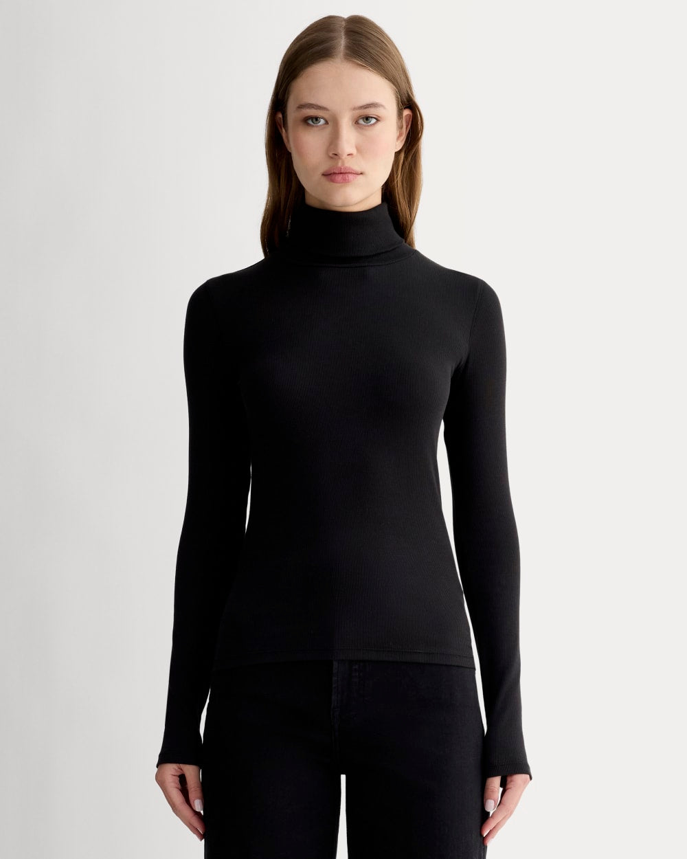 The Luxe Rib Turtleneck | Black